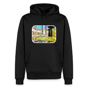 California Usa Watercolor Sketch Drawn Illustratio - Men’s Premium Organic Hoodie - black - Front - Nico (187cm)