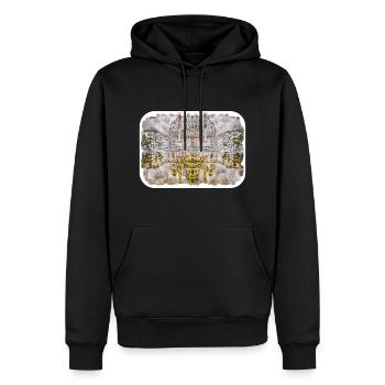 Vienne Autriche Aquarelle Esquisse Dessinée Illustratio - Sweat à capuche Premium bio Homme - noir - Devant - Nico (187cm)
