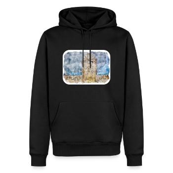 Cartagena Kolumbien Aquarell Skizze Gezeichnet Illustr - Männer Premium Bio Hoodie - Schwarz - Vorne - Nico (187cm)