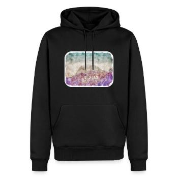 Illustration de croquis à l’aquarelle de Californie usa - Sweat à capuche Premium bio Homme - noir - Devant - Nico (187cm)