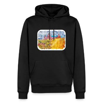 Arizona USA Aquarellskizze gezeichnete Illustration - Männer Premium Bio Hoodie - Schwarz - Vorne - Nico (187cm)