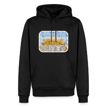 Indien Wahrzeichen Aquarell Skizze Farbe Illustratio - Männer Premium Bio Hoodie - Schwarz - Vorne - Nico (187cm)