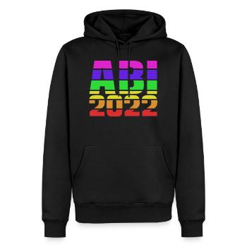 Abi 2022 - Männer Premium Bio Hoodie - Schwarz - Vorne - Nico (187cm)
