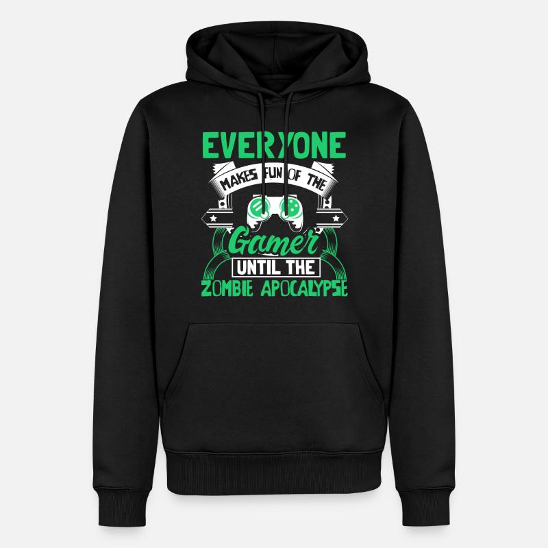 Zombie Apokalypse Gaming Geschenkidee - Männer Premium Bio Hoodie - Schwarz