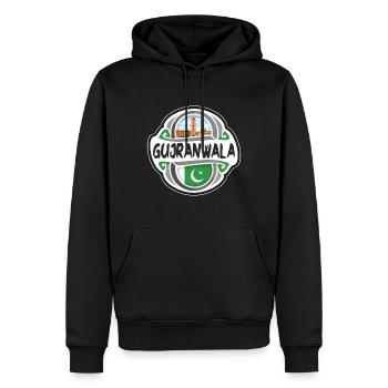 Gujranwala Pakistan Flagge Reise Souvenir Abzeichen Sta - Männer Premium Bio Hoodie - Schwarz - Vorne - Nico (187cm)