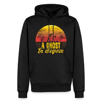 Cadeau paranormal fantôme d’Halloween - Sweat à capuche Premium bio Homme - noir - Devant - Nico (187cm)