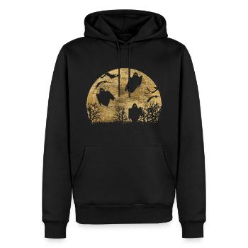 Cadeau fantôme d’Halloween Ghost - Sweat à capuche Premium bio Homme - noir - Devant - Nico (187cm)