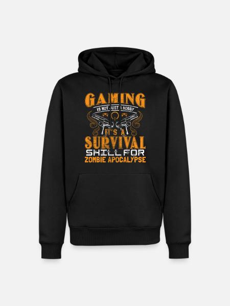 Zombie Apokalypse Games Epidemie Geschenkidee - Männer Premium Bio Hoodie - Schwarz