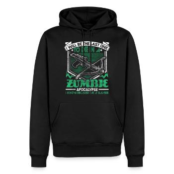 Zombie Apokalypse Games Lustig Geschenk - Männer Premium Bio Hoodie - Schwarz - Vorne - Nico (187cm)