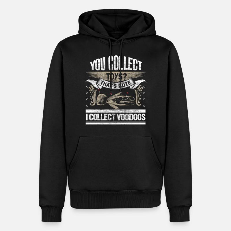 Voodoo Bondieu Gruselig Geschenkidee - Männer Premium Bio Hoodie - Schwarz