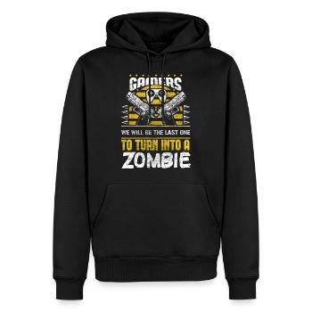 Zombie Apokalypse Waffen Monster - Männer Premium Bio Hoodie - Schwarz - Vorne - Nico (187cm)