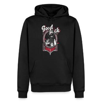 Voodoo Bondieu Idée Cadeau - Sweat à capuche Premium bio Homme - noir - Devant - Nico (187cm)