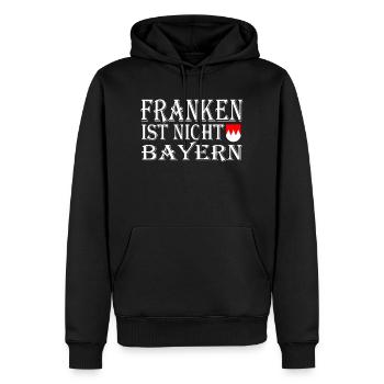Franken ist nicht bayern - Männer Premium Bio Hoodie - Schwarz - Vorne - Nico (187cm)