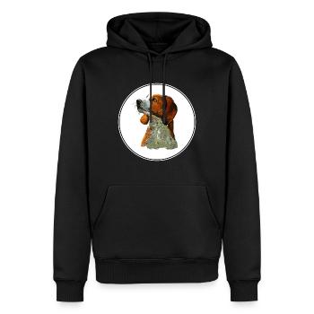 Amerikanisches Englisch Coonhound Dog Sketch Illustration - Männer Premium Bio Hoodie - Schwarz - Vorne - Nico (187cm)