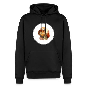 Basset Bleu De Gascogne Aquarelle pour chien Illustratio - Sweat à capuche Premium bio Homme - noir - Devant - Nico (187cm)