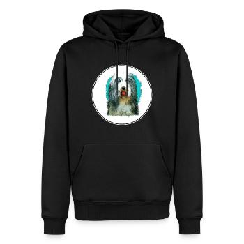 Beagle-Harrier Dufthund Hund Skizze Illustration - Männer Premium Bio Hoodie - Schwarz - Vorne - Nico (187cm)