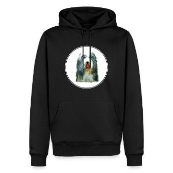 Beagle-Harrier Dufthund Hund Skizze Illustration - Männer Premium Bio Hoodie - Schwarz - Vorne - Nico (187cm)