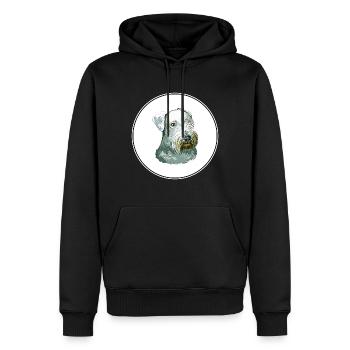 Cesky Terrier Hund Aquarell Skizze Illustration - Männer Premium Bio Hoodie - Schwarz - Vorne - Nico (187cm)