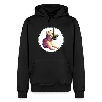 Kombai Hund Aquarell Farbe Illustration - Männer Premium Bio Hoodie - Schwarz - Vorne - Nico (187cm)