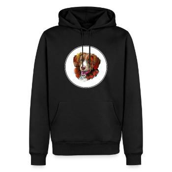 Nova Scotia Duck Tolling Retriever Dog Illustratio - Men’s Premium Organic Hoodie - black - Front - Nico (187cm)