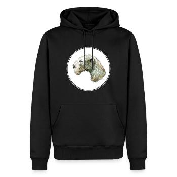 Lakeland Terrier Dog Aquarelle Illustration - Sweat à capuche Premium bio Homme - noir - Devant - Nico (187cm)