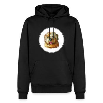 Norfolk Terrier Dog Aquarelle Sketch Illustration - Sweat à capuche Premium bio Homme - noir - Devant - Nico (187cm)