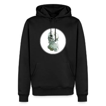 Sealyham Terrier Dog Watercolor Illustration - Men’s Premium Organic Hoodie - black - Front - Nico (187cm)