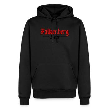 Falkenberg Elster - Men’s Premium Organic Hoodie - black - Front - Nico (187cm)