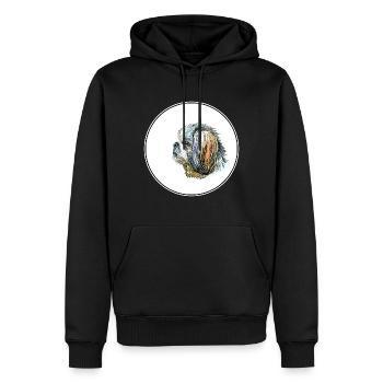 Shih Tzu Lap Dog Watercolor Illustration - Men’s Premium Organic Hoodie - black - Front - Nico (187cm)