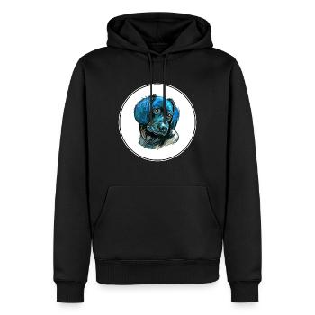 Stabyhoun Stabij Aquarelle pour chien Illustration - Sweat à capuche Premium bio Homme - noir - Devant - Nico (187cm)
