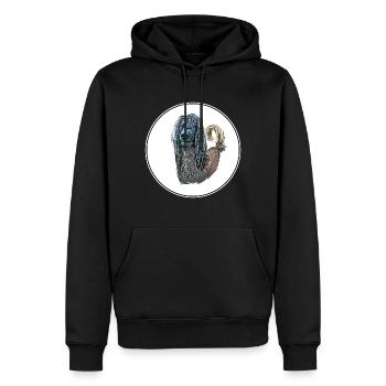Taigan Kirgisischer Taighany Hund Aquarell Illustration - Männer Premium Bio Hoodie - Schwarz - Vorne - Nico (187cm)