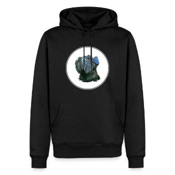 Mittelschnauze Standard Schnauzer Hund Illustration - Männer Premium Bio Hoodie - Schwarz - Vorne - Nico (187cm)