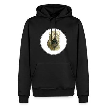 Illustration de chien Wheaten Terrier à poil doux - Sweat à capuche Premium bio Homme - noir - Devant - Nico (187cm)