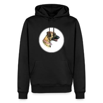 Treeing Tennessee Brindle Dog Aquarelle Illustrat - Sweat à capuche Premium bio Homme - noir - Devant - Nico (187cm)