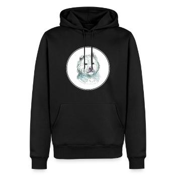 Xiasi Hund Aquarell Farbe Illustration - Männer Premium Bio Hoodie - Schwarz - Vorne - Nico (187cm)