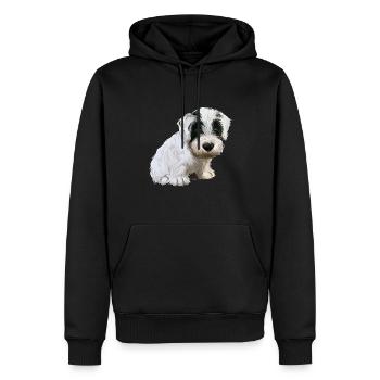 Sealyham Terrier Dog Watercolor Illustration - Men’s Premium Organic Hoodie - black - Front - Nico (187cm)