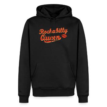rockybilly reine baiser bouche - Sweat à capuche Premium bio Homme - noir - Devant - Nico (187cm)