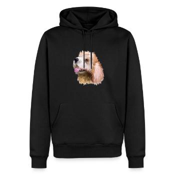 Briquet Griffon Vendeen Hund Aquarell Illustratio - Männer Premium Bio Hoodie - Schwarz - Vorne - Nico (187cm)