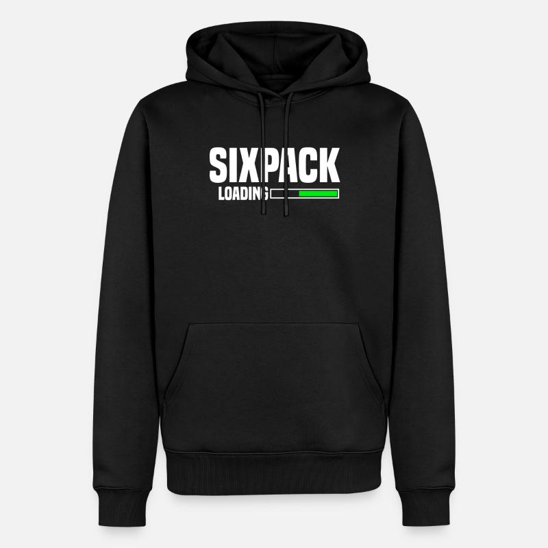 sixpack loading - Men’s Premium Organic Hoodie - black