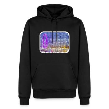 Uk Landmark Watercolor Sketch Painting Illustratio - Men’s Premium Organic Hoodie - black - Front - Nico (187cm)