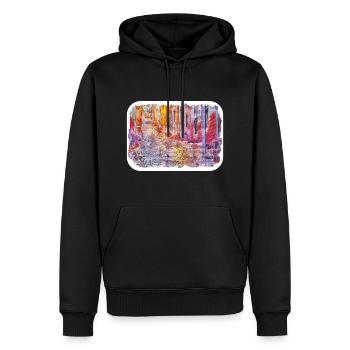 Mexique Aquarelle Esquisse Dessinée à la main Illustration - Sweat à capuche Premium bio Homme - noir - Devant - Nico (187cm)