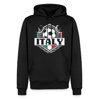 Italie Football Sport Italien Idée Cadeau - Sweat à capuche Premium bio Homme - noir - Devant - Nico (187cm)