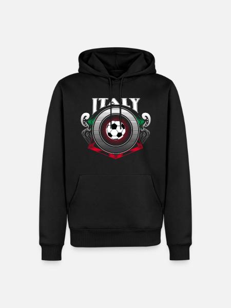Italy Football - Men’s Premium Organic Hoodie - black