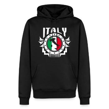 Italien Fußball Italienisch Fußballspieler - Männer Premium Bio Hoodie - Schwarz - Vorne - Nico (187cm)
