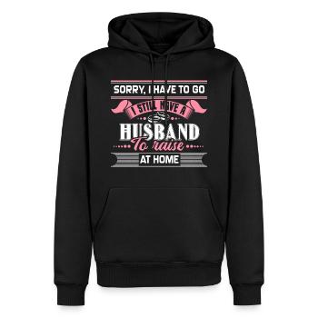 Mari mari Ehering - Sweat à capuche Premium bio Homme - noir - Devant - Nico (187cm)