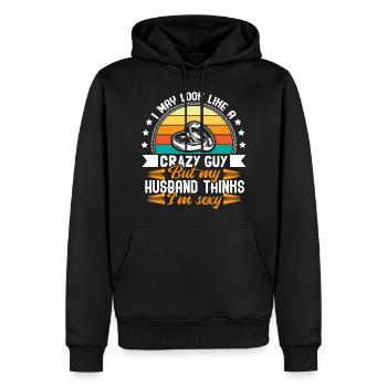 Homo Ehe Partnerschaft Geschenk - Männer Premium Bio Hoodie - Schwarz - Vorne - Nico (187cm)