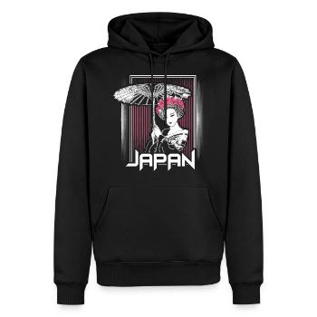 Japan Sakura Japaner - Männer Premium Bio Hoodie - Schwarz - Vorne - Nico (187cm)