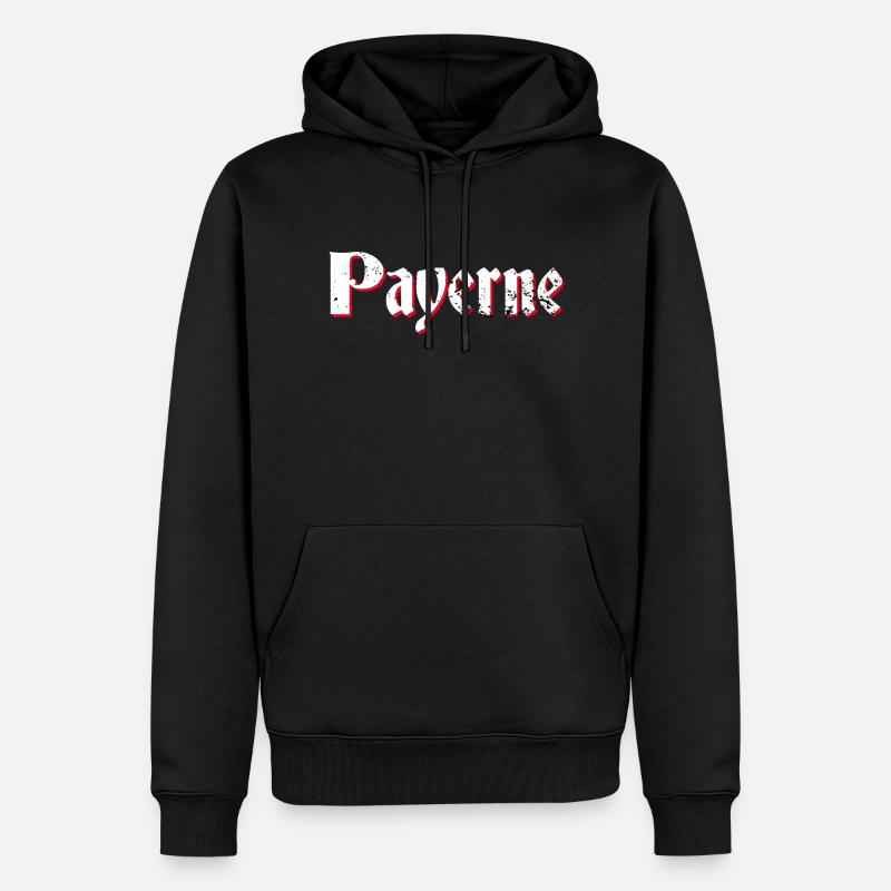 Payerne - Sweat à capuche Premium bio Homme - noir
