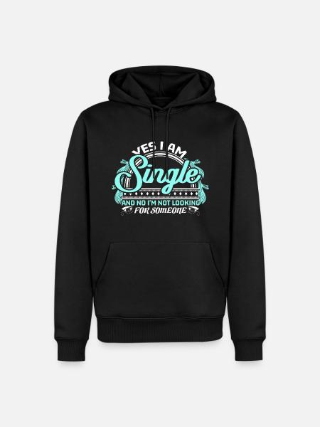 Single Solo Saying Idée cadeau - Sweat à capuche Premium bio Homme - noir