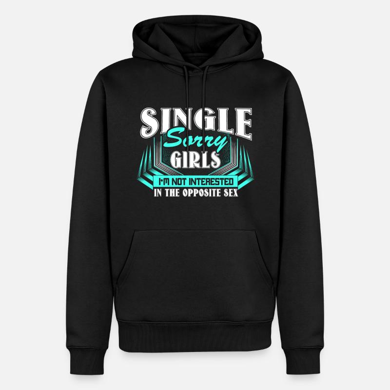 Gay Single Queer Homo - Sweat à capuche Premium bio Homme - noir